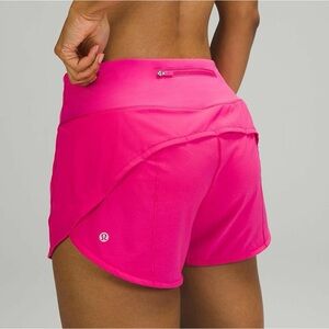 Lululemon Sonic Pink Speed Up Shorts HR 2.5”